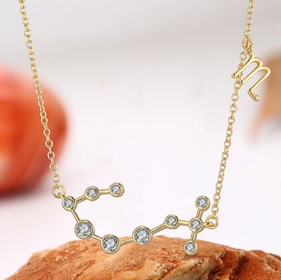 Crystal & 18K Gold-plated Scorpio Necklace - Picture 4 of 5